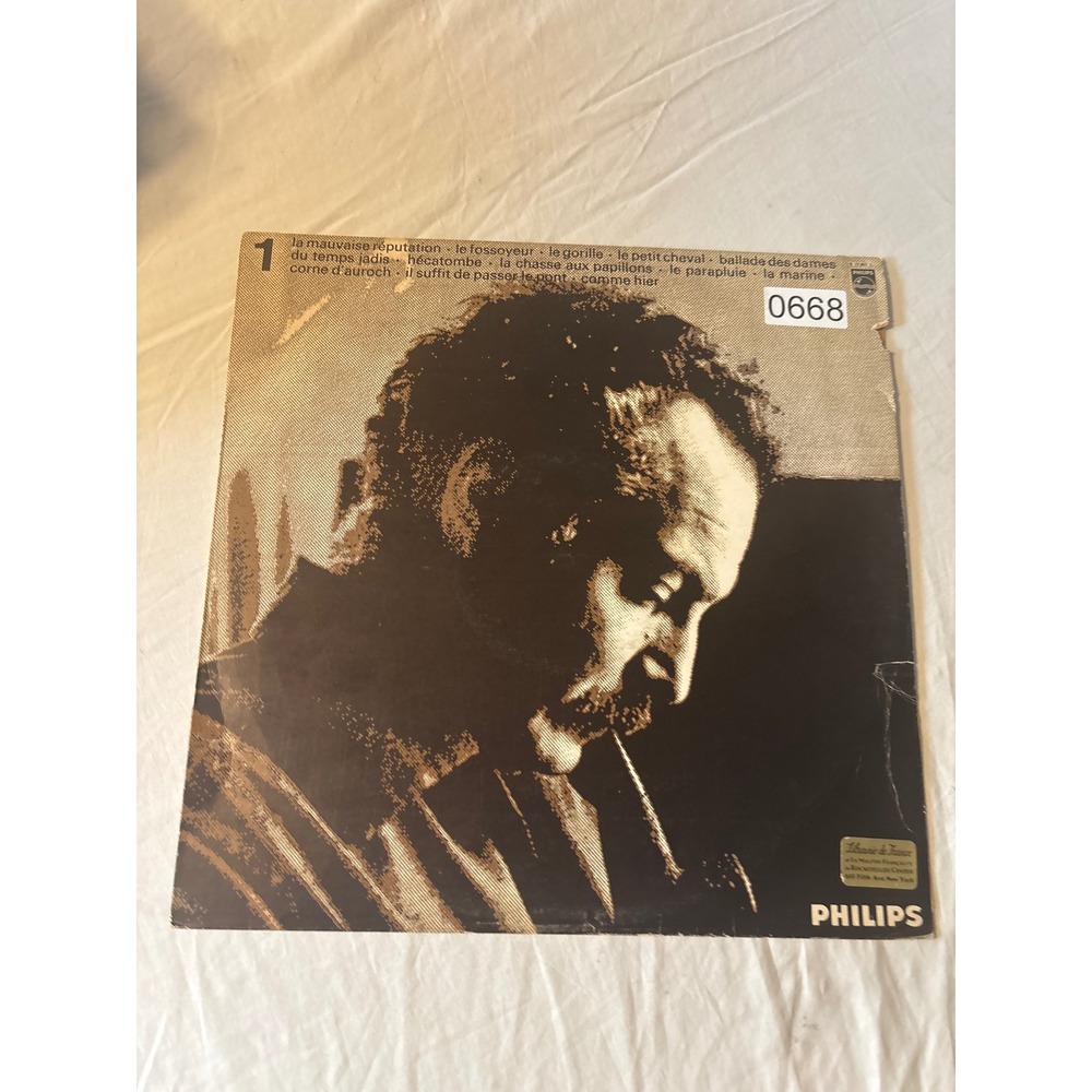 Philips Georges Brassens 1 Vinyl LP Mono B 77.847 L French Chanson Good